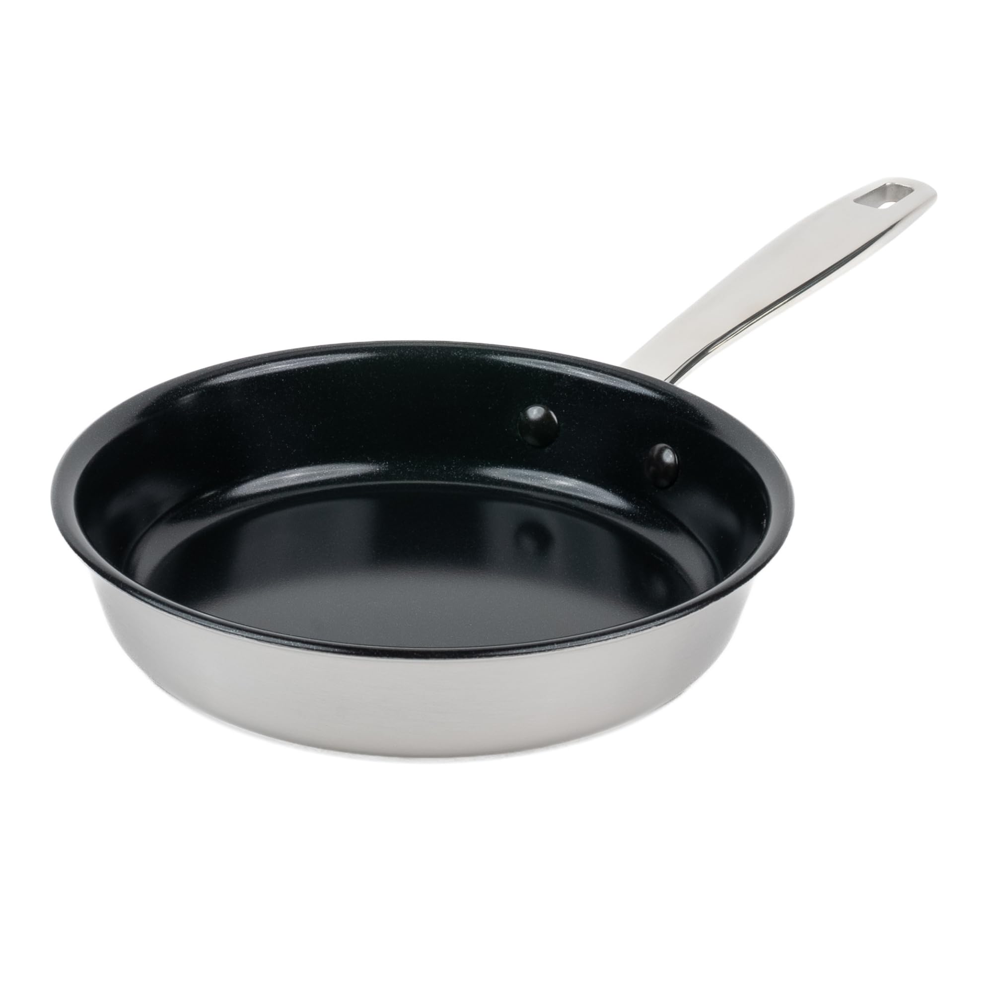 Front. Alva - Alva Maestro Nonstick Stainless Steel Frying Pan 9.5" - Easy to Clean, Oven Safe and Toxin-Free Cookware - Black.
