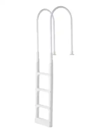Front. VEVOR - Swimming Pool Ladder, 4-Step Double Handrails Stair, Non-slip Thickened Heavy Duty Steps, Load Capacity 300 lb - White.