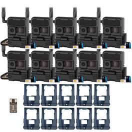 Yellowstone - Y2 Black Wide Lens Trail Camera (10-Pack) with Security Box and Accs