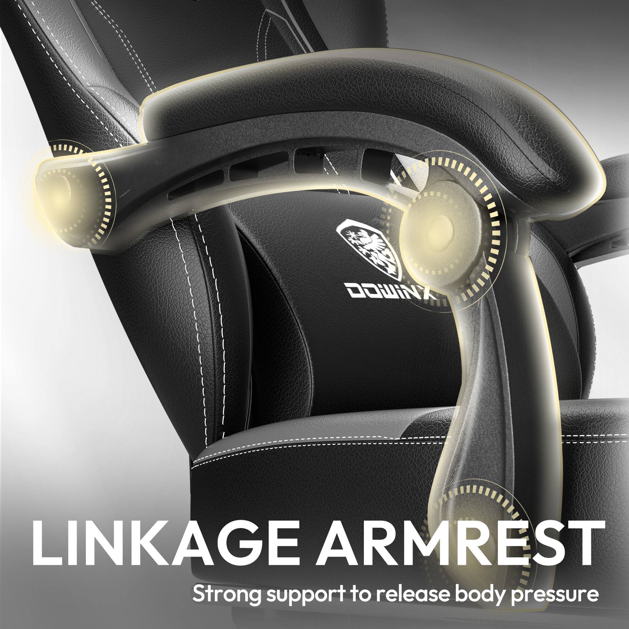 LINKAGE ARMREST  
Strong support to release body pressure