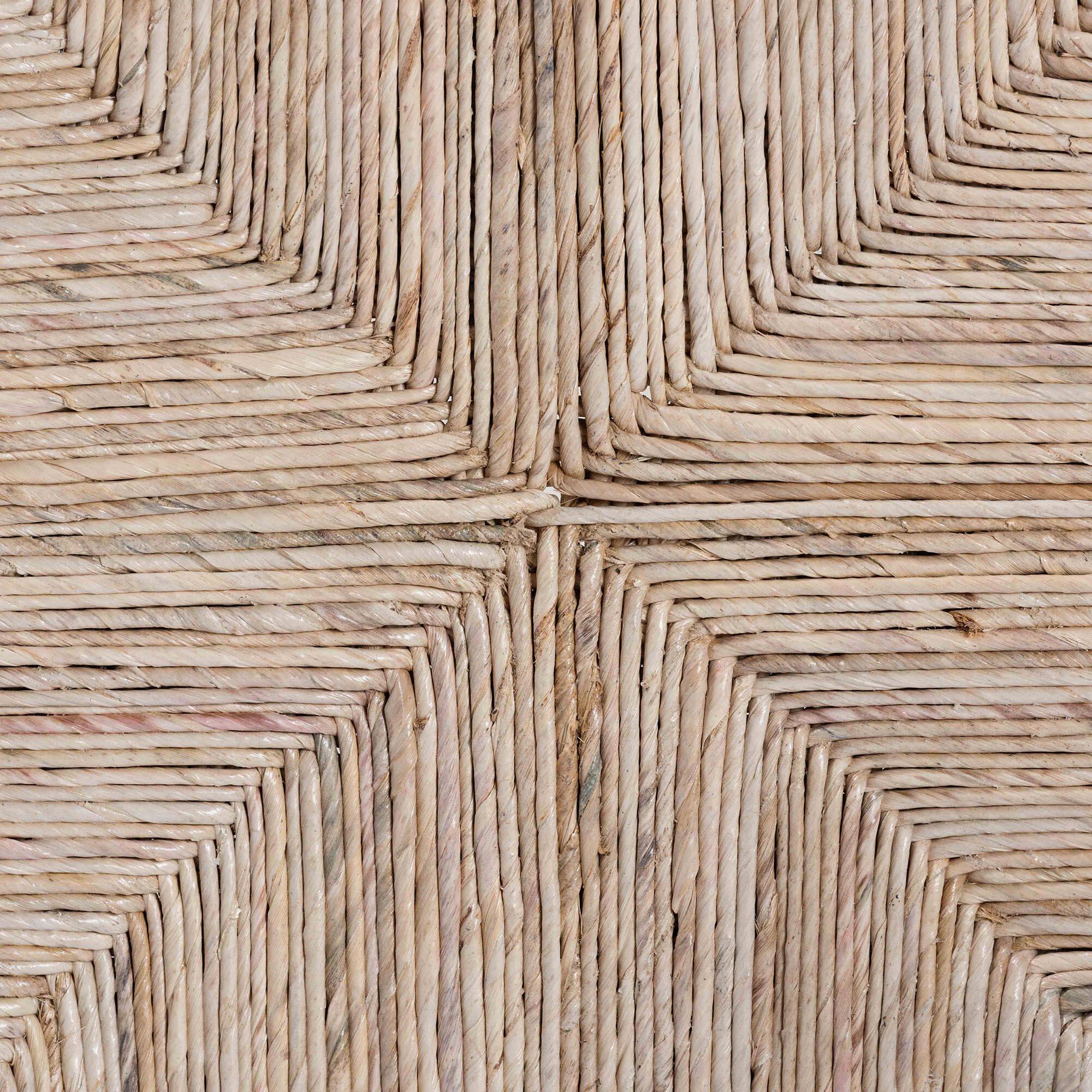 Alt View 3. bali & pari - Fika Wishbone Counter Stool with Handwoven Seagrass Seat - Mahogany Wood Frame Counter Height Seating - Black/Natural Brown.