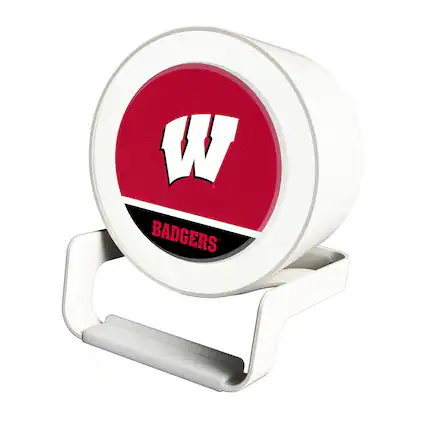 Front. Keyscaper - Wisconsin Badgers Night Light Wireless Charger And Bluetooth Speaker - Multicolor.