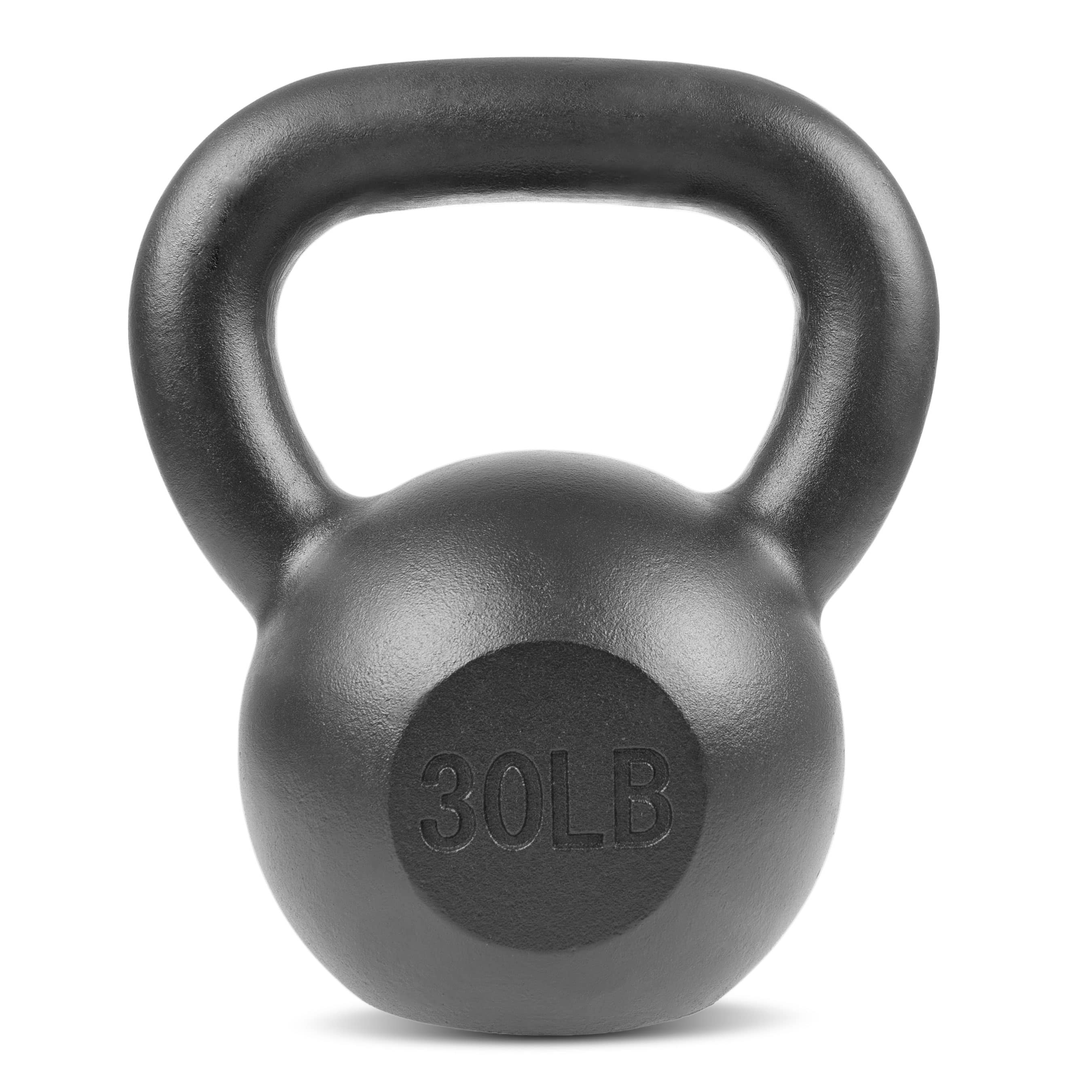 ProsourceFit - Cast-Iron Kettlebell, 30 lbs - Black