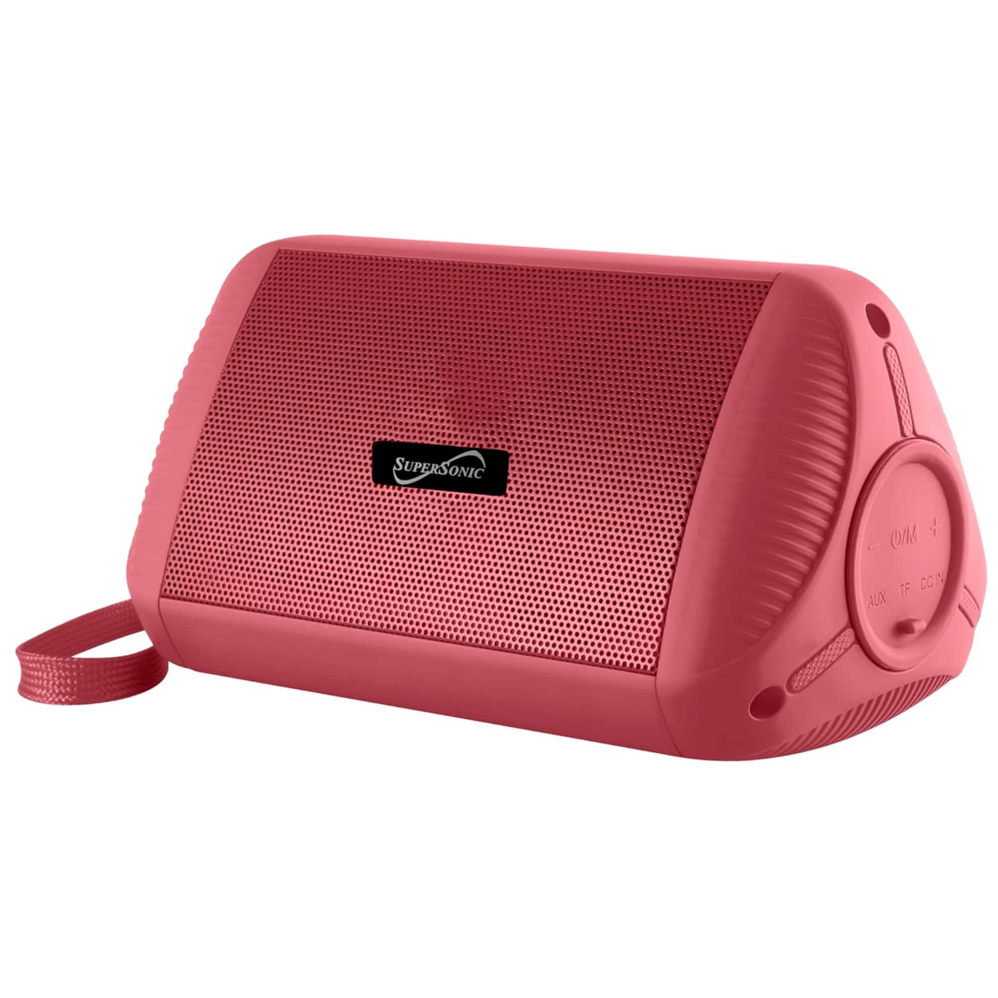 Supersonic - IPX6 Water-Resistant Portable BT Speaker with True Wireless Technology - Red