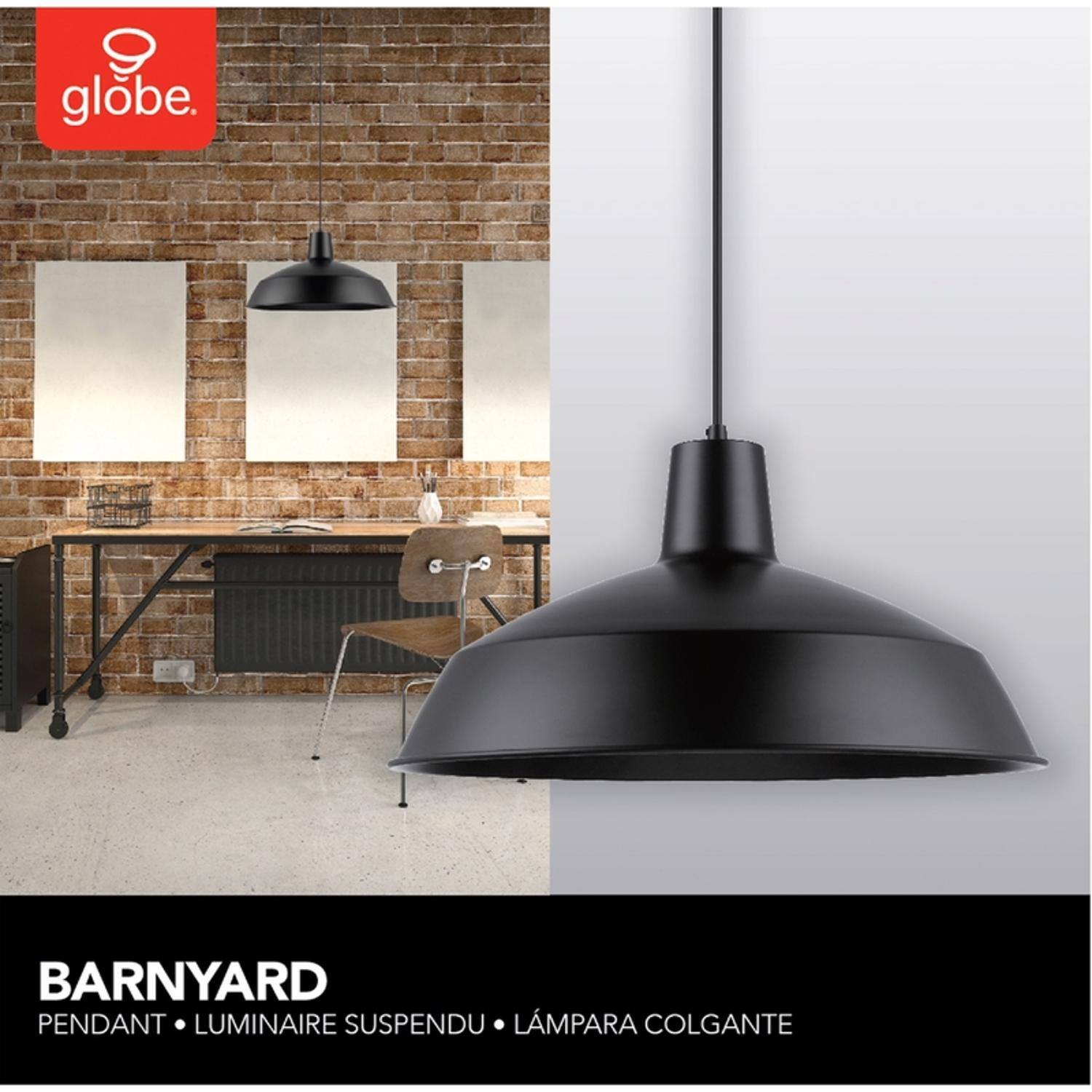 globe.  
BARNYARD  
PENDANT • LUMINAIRE SUSPENDU • LÁMPARA COLGANTE