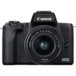 Canon - EOS M50 Mark II + EF-M 15-45mm is STM Kit (International Model) - Black