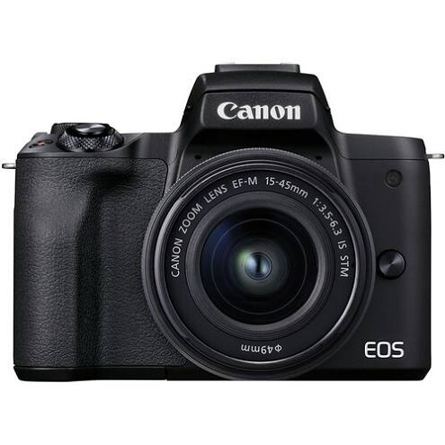Canon - EOS M50 Mark II + EF-M 15-45mm is STM Kit (International Model) - Black