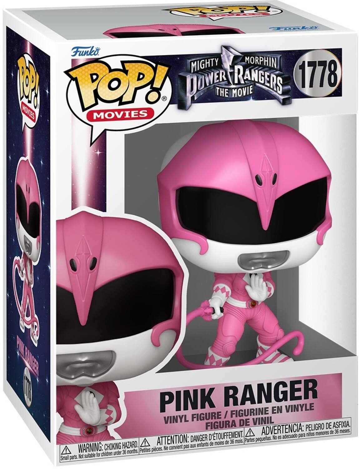 The text on the image is:

"100% POP! MIGHTY MORPHIN POWER RANGERS 1778 THE MOVIE MOVIES T DANGER PINK RANGER VINYLE FIGURINE EN FIGURE I VINYL DE VINIL FIGURA PELIGRO DE ASFIXIA. D'TOUFFEMENT. ADVERTENCIA: para niños menores de 36 meses. DANGER pequeñas. No es adecuado HAZARD. ATTENTION: aux enfants de moins de 36 mois, Partes WARNING: CHOKING Petites pièces. Ne convient pas for children under 36 months, Small parts. Not suitable."

Corrected and grouped text:

"100% POP! MIGHTY MORPHIN POWER RANGERS 1778 THE MOVIE MOVIES T DANGER PINK RANGER VINYLE FIGURINE EN FIGURE I VINYL DE VINIL FIGURA PELIGRO DE ASFIXIA. ADVERTENCIA: para niños menores de 36 meses. DANGER pequeñas. No es adecuado HAZARD. ATTENTION: aux enfants de moins de 36 mois, Partes WARNING: CHOKING Petites pièces. Ne convient pas for children under 36 months, Small parts. Not suitable."