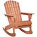 Front. Outsunny - Adirondack Rocking Chair Outdoor Lounge Chair Fire Pit Seating with Slatted Wooden Design - Teak.