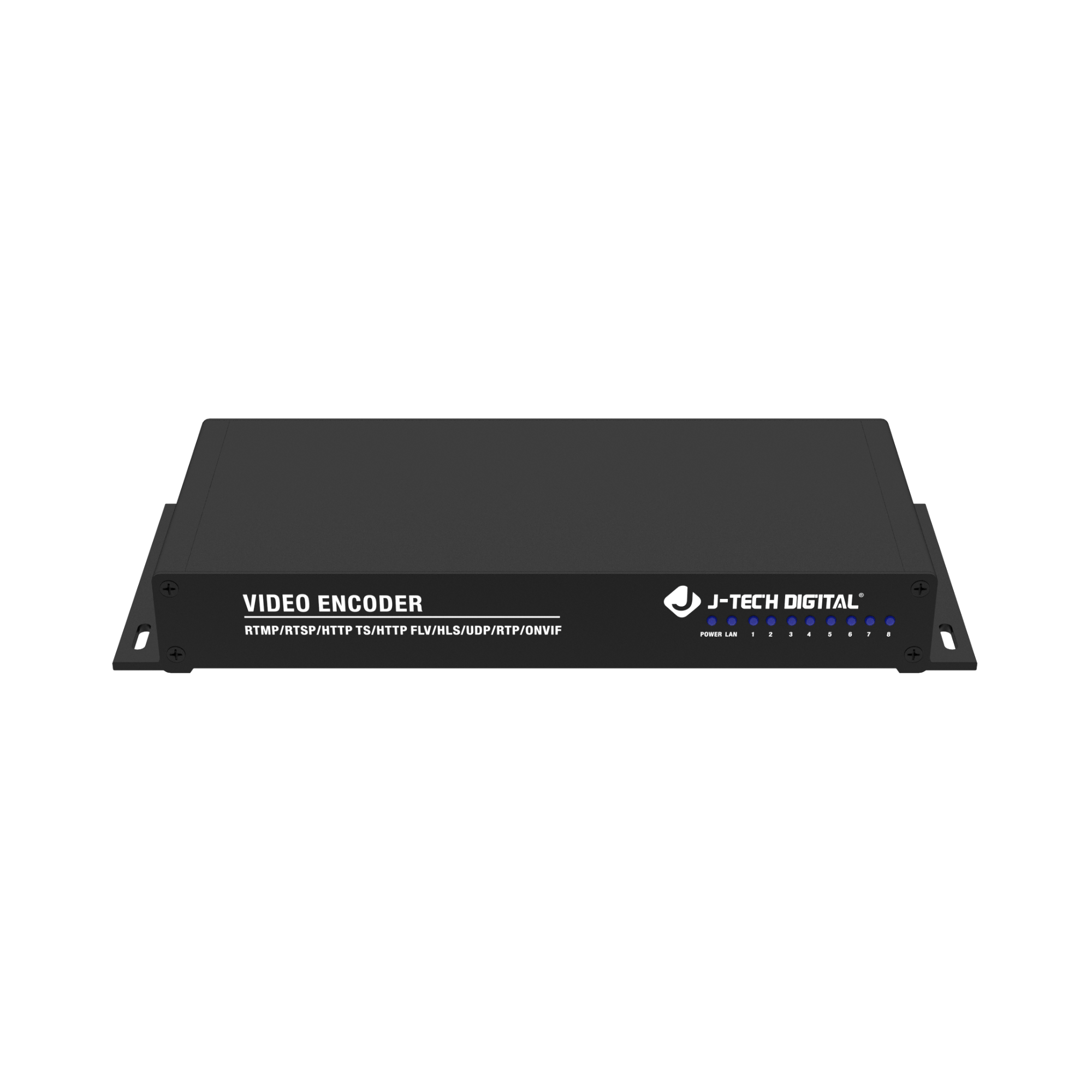 J-Tech Digital - 8 Port H.264, H.265, MJPEG HDMI Encoder for Livestream - 8 x 1080P 60Hz for YouTube Facebook Twitch VLC - Black