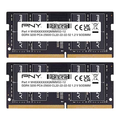 PNY Performance 32GB (2x16GB) 3200MHz DDR4 DRAM CL22 So DIMM PNY Performance 32GB (2x16GB) 3200MHz DDR4 DRAM CL22 So DIMM