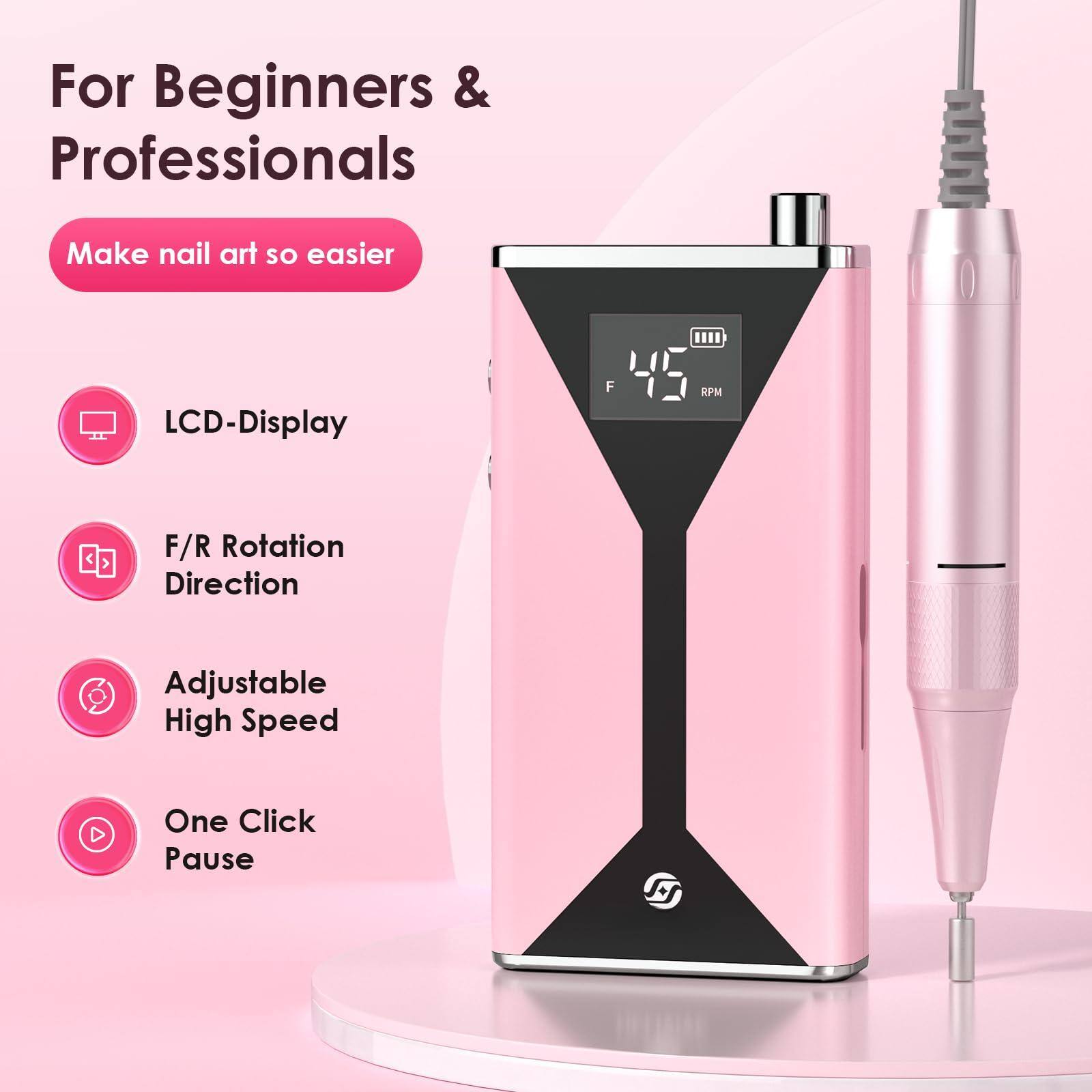 For Beginners & Professionals

Make nail art so easier

- LCD-Display
- F/R Rotation Direction
- Adjustable High Speed
- One Click Pause
