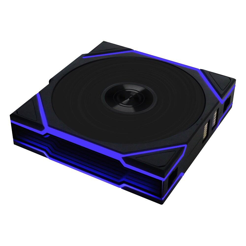 Left. Lian Li - Lian Li UNI Fan TL 120 Wireless - Single Pack - Reverse Blade - 2.4 GHz Control - Infinity Mirror - Black (12RTL1W1B) - Black.