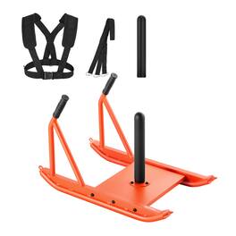 VEVOR - Weight Sled, Steel Power Sled, Fitness Strength Training Sleds for Athletic Exercise Speed Improvement - Orange