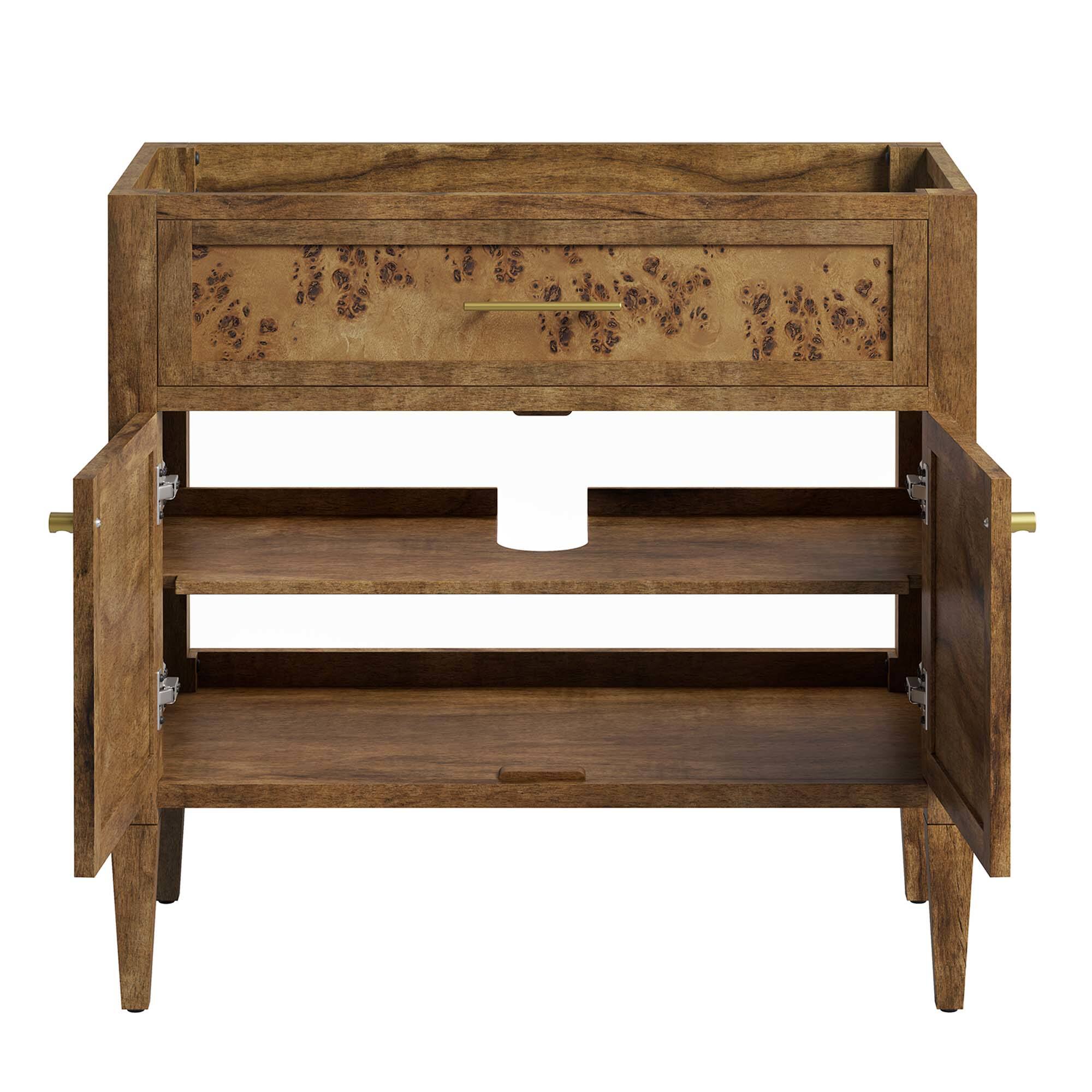 Alt View 7. Modway - Elysian 36" Wood Bathroom Vanity Cabinet (Sink Basin Not Included) by Modway - Brown.