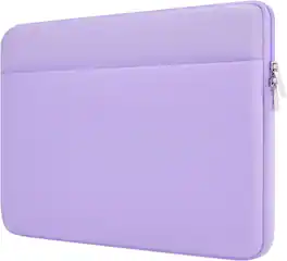 Core Tech - 13-14 Inch Padded Laptop Sleeve with Front Accessory Pocket - Pale Purple