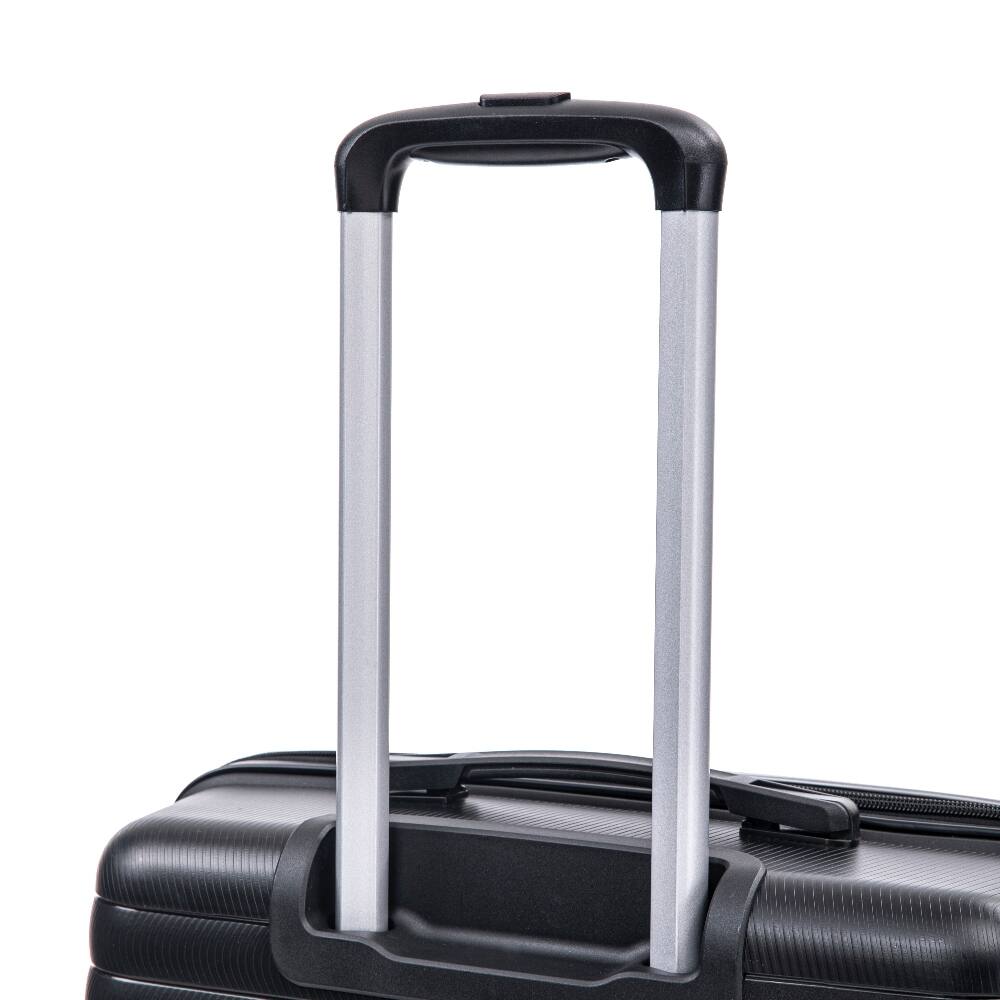 Alt View 6. Ropilly - Ropilly 4 Piece Luggage Set Hard Shell Suitcase Set with Cosmetic Case Black - Black.