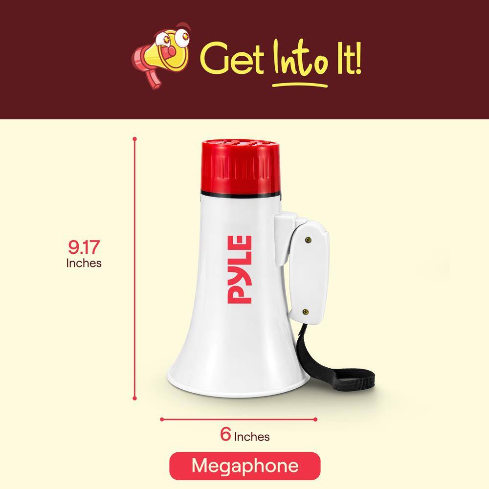Get Into It! 9.17 Inches PYLE 6 Inches Megaphone