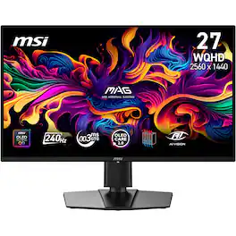 MSI - MAG 274QP QD-OLED X24 27" QHD 240Hz 0.03ms Gaming Monitor with G-SYNC FreeSync Premium Pro HDR Ready (HDMI, DP) - Metallic Black