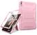 Front. DTTO - Shockproof Case for iPad A16 11-inch & ipad 10th10.9-inch with Built-in Screen Protector, Full Body Protective Cover - Pink.