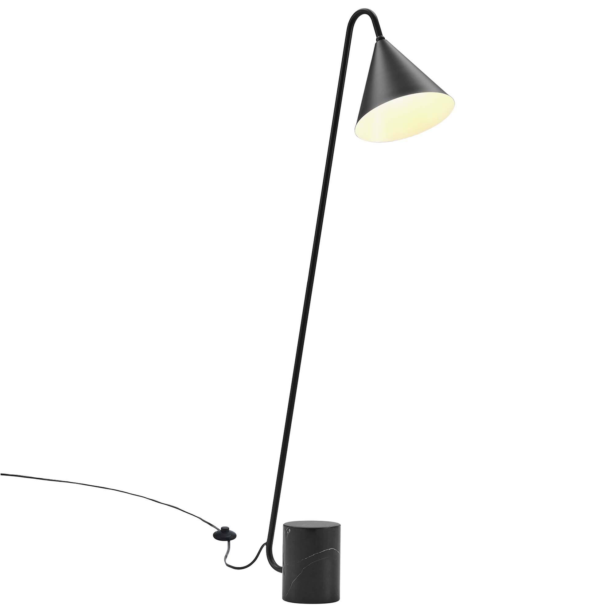 Angle. Modway - Ayla Marble Base Floor Lamp by Modway - Black.