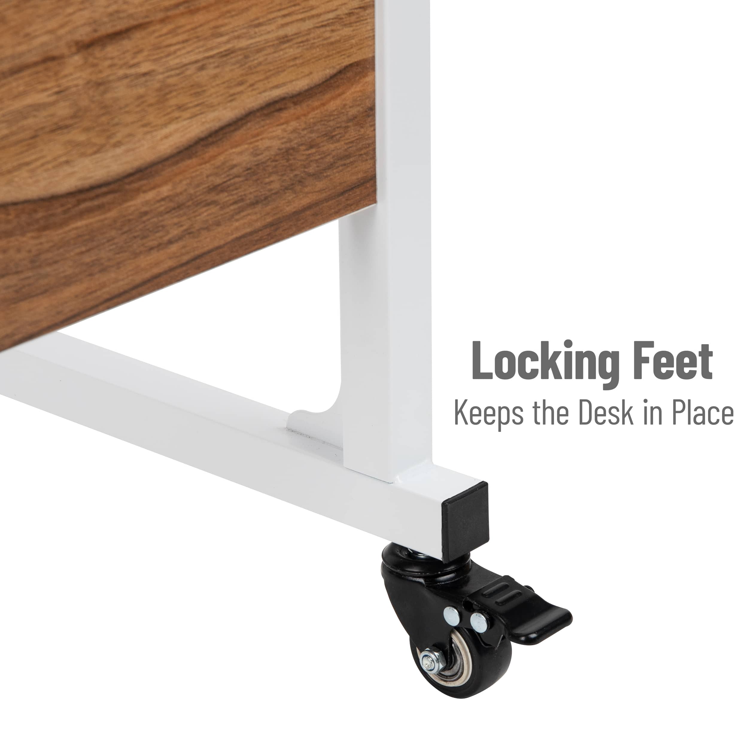 Alt View Zoom 16. Mind Reader - Standing Desk, Laptop Stand, Height Adjustable, Computer Table, Work Table, MDF, 21.75"L x 15.75"W x 33"H - Brown.