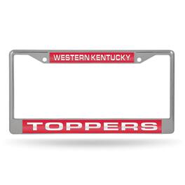 Rico Industries - Western Kentucky Hilltoppers Chrome Metal Laser Cut License Plate Frame - Multi