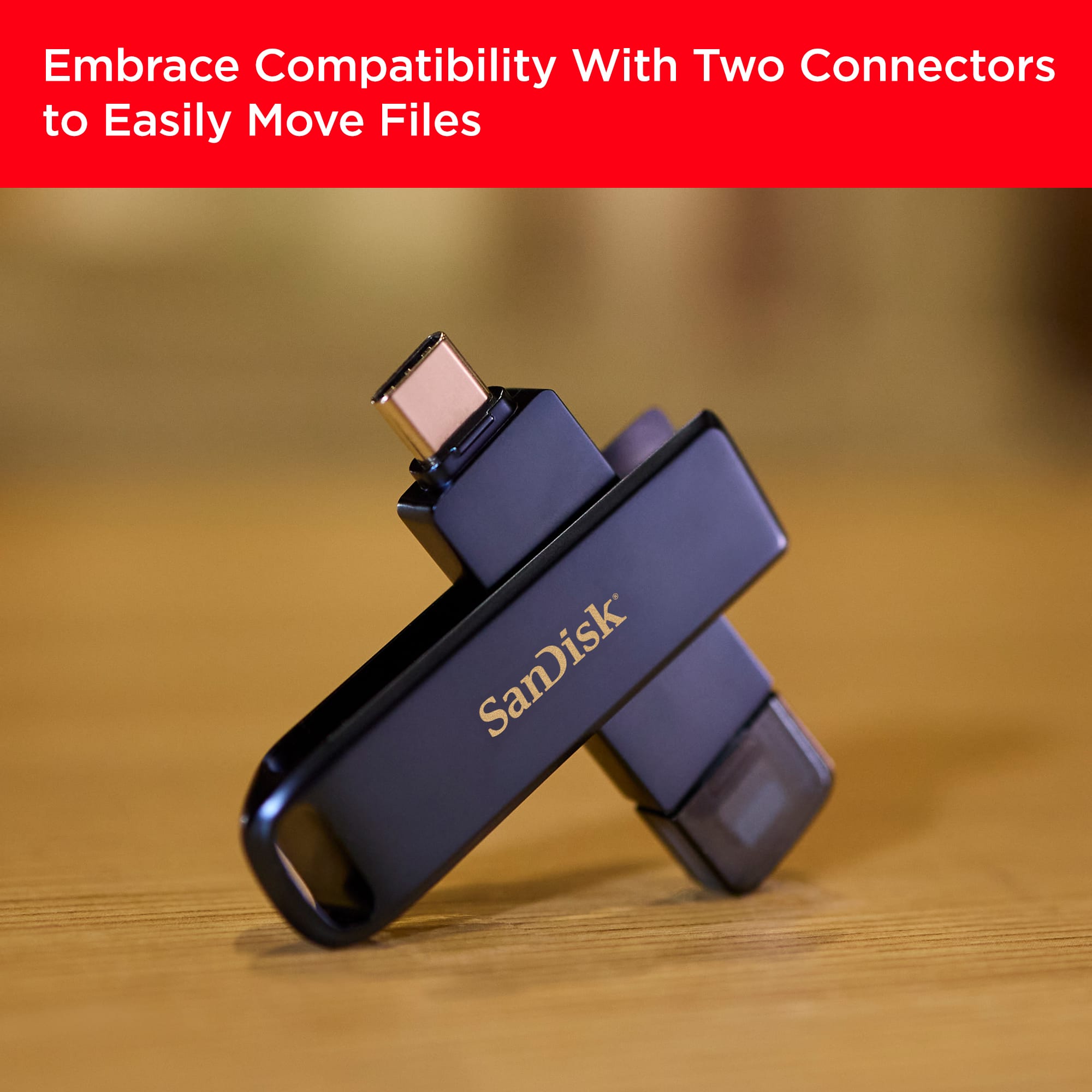 Embrace Compatibility with Two Connectors to Easily Move Files SanDisk