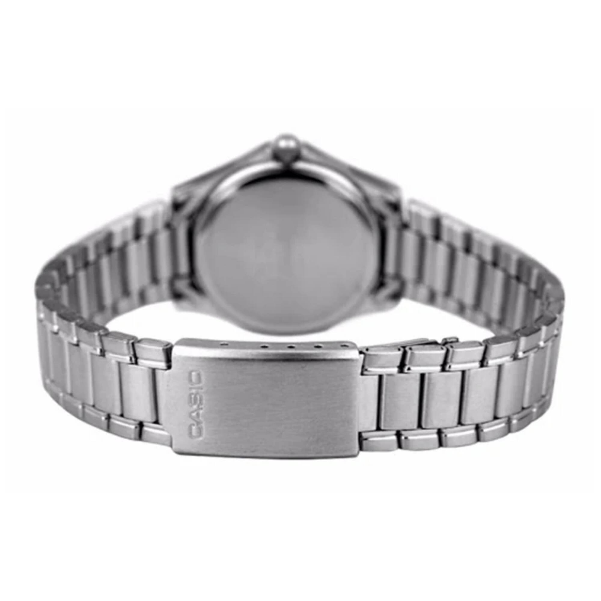 Alt View 1. Casio - Casio Women’s Silver Stainless Steel Analog Watch with Black Dial - LTP-1183A-1A - Silver.