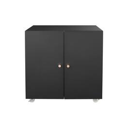 Boyel Living - Office furniture Copier Cabinet 2 door steel copier stand mobile pedestal file Printer Stand - Black
