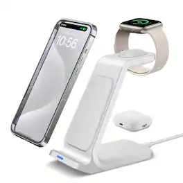 YONWAY - 3 in 1 Wireless Charger Station for iPhone, 15W Wireless Fast Charging for iWatch 11 10 9 8 Airpods Pro 2 3 Charge Dock