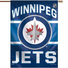 WinCraft - Winnipeg Jets 28" x 40" Wordmark Single-Sided Vertical Banner - Multicolor