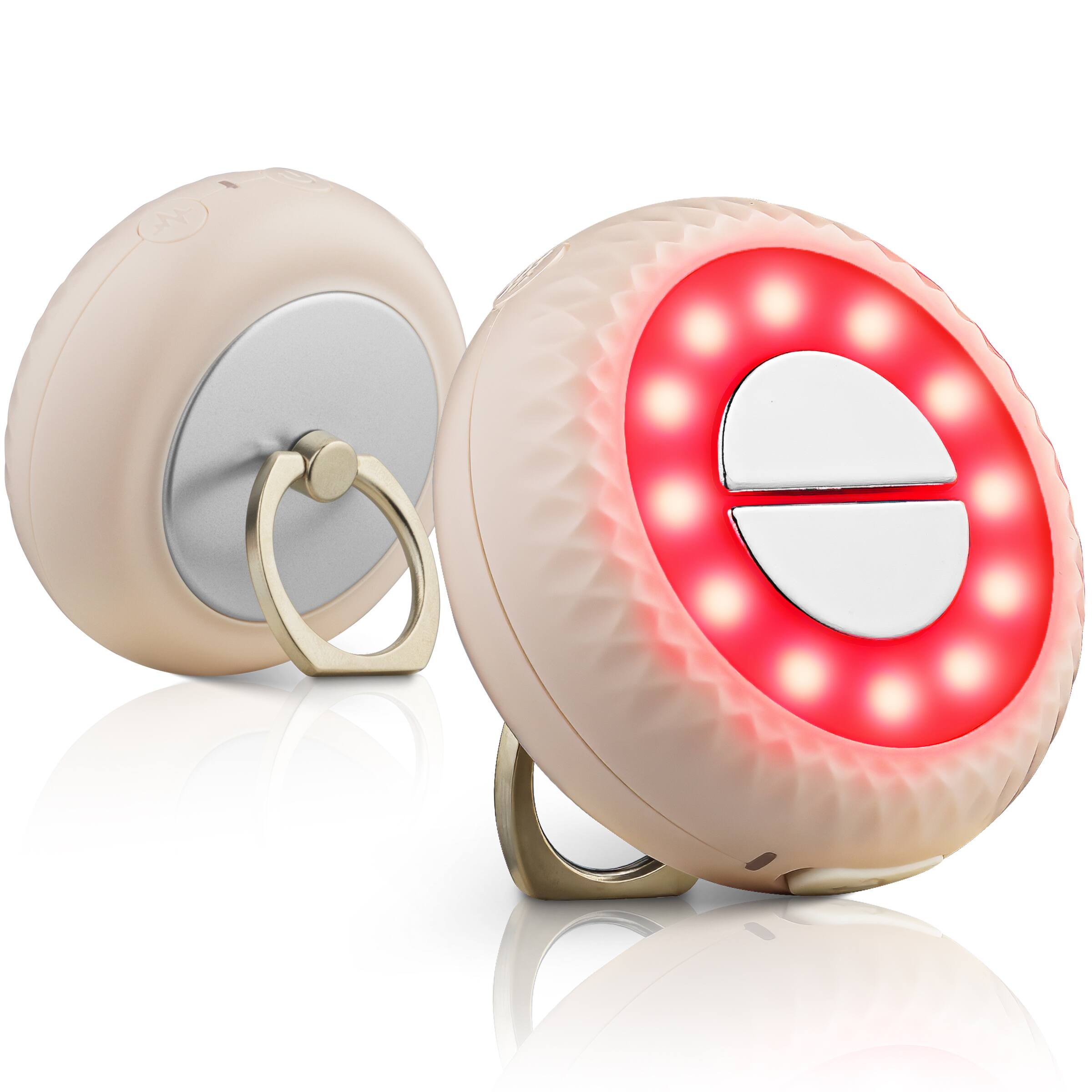 Alt View 2. Lovery - Lovery 2-in-1 LED Red Light Therapy Skincare Device with EMS & Vibration - Pink.