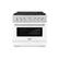 Front. ZLINE - 36 in. Wide 6 Burner 5.2 cu. ft. Freestanding Paramount Dual Fuel Range with DuoPro Cooktop - White Matte.