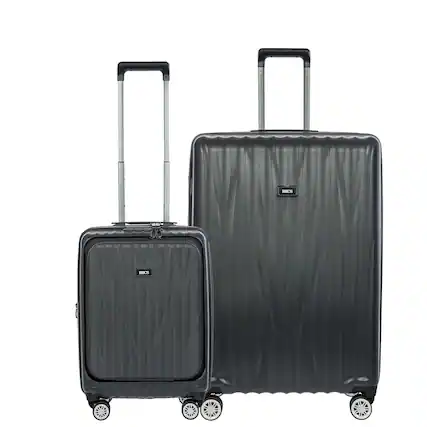 Front. Bric's - Bric's Cervia 2-Piece Spinner Set, Dark Grey - Dark Grey.