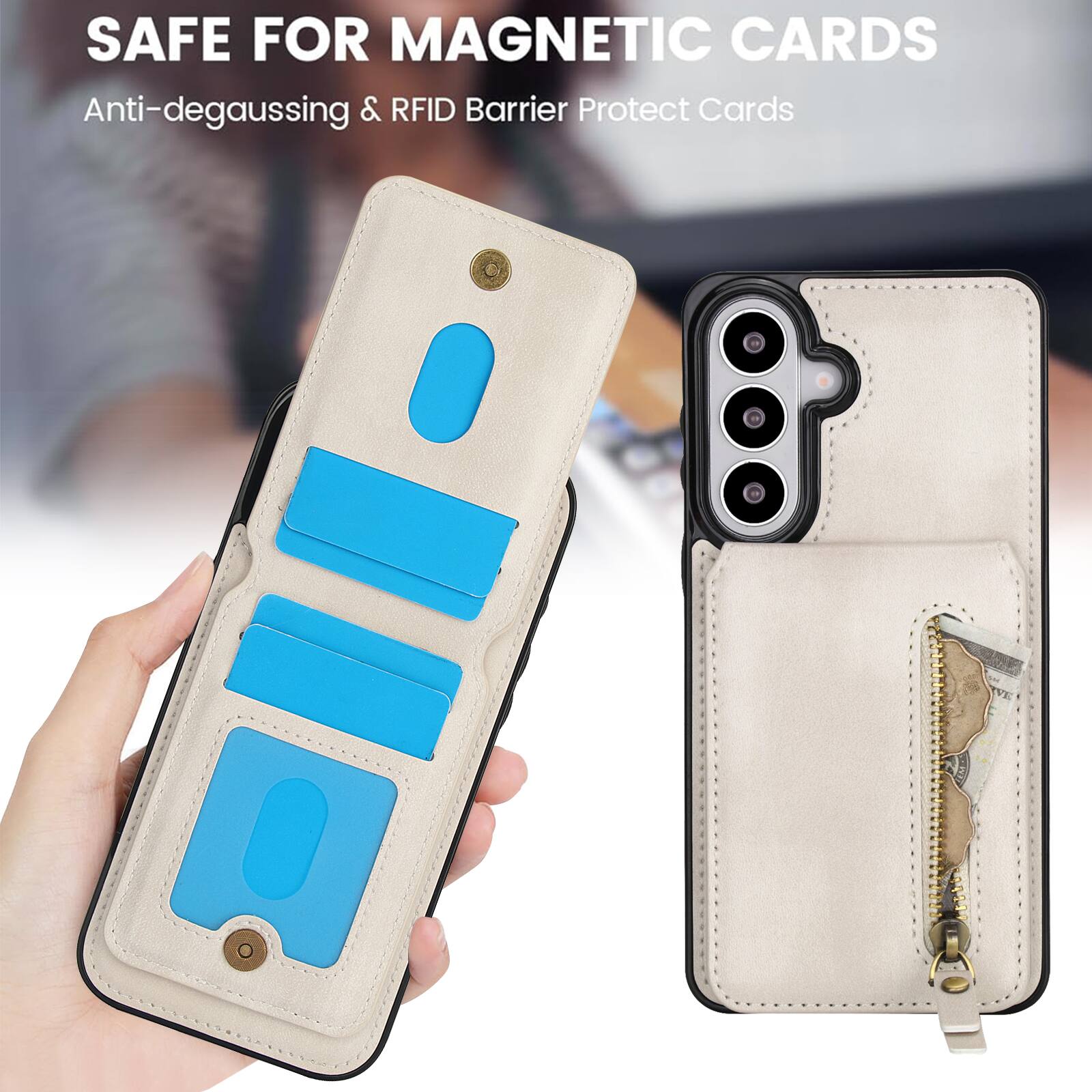 SAFE FOR MAGNETIC CARDS  
Anti-degaussing & RFID Barrier Protect Cards