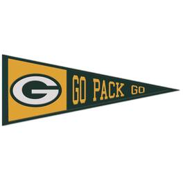 WinCraft - Green Bay Packers 13" x 32" Retro Logo Wool Pennant - Multicolor