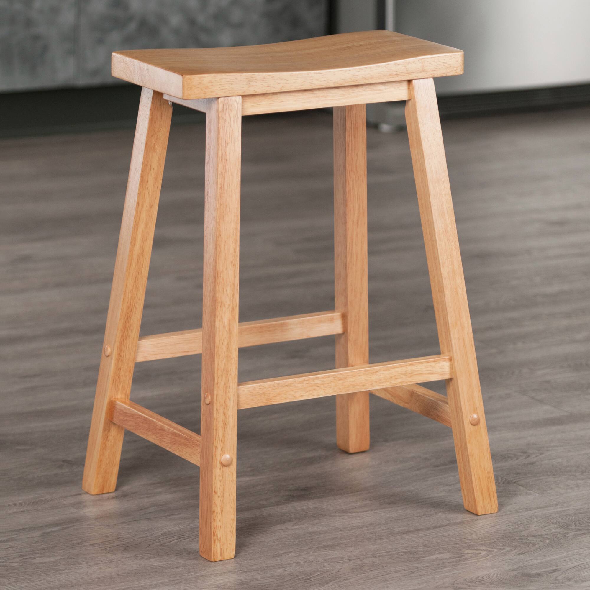 Alt View 4. Winsome Wood - Satori Saddle Seat Counter Stool - Natural.