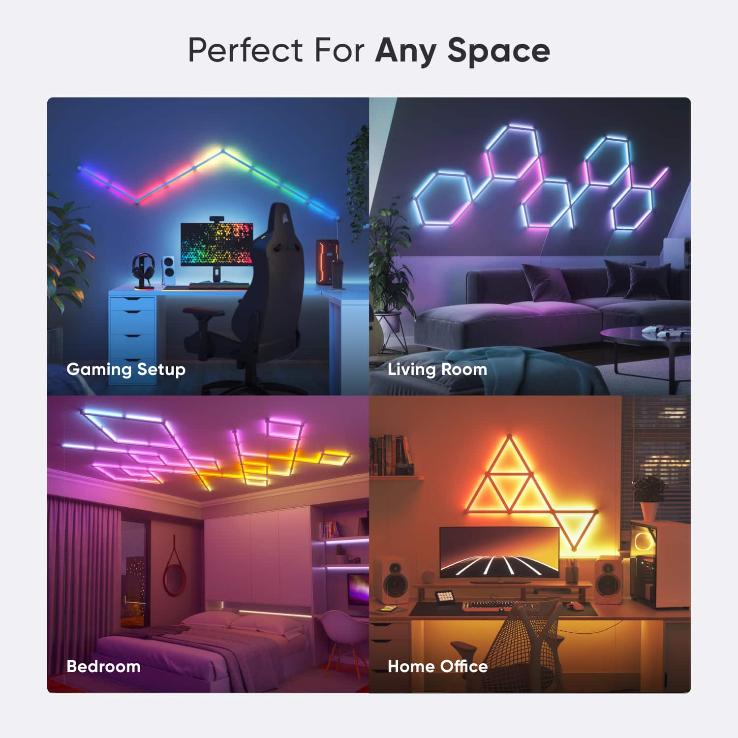Perfect For Any Space: Gaming Setup, Living Room, Bedroom, Home Office