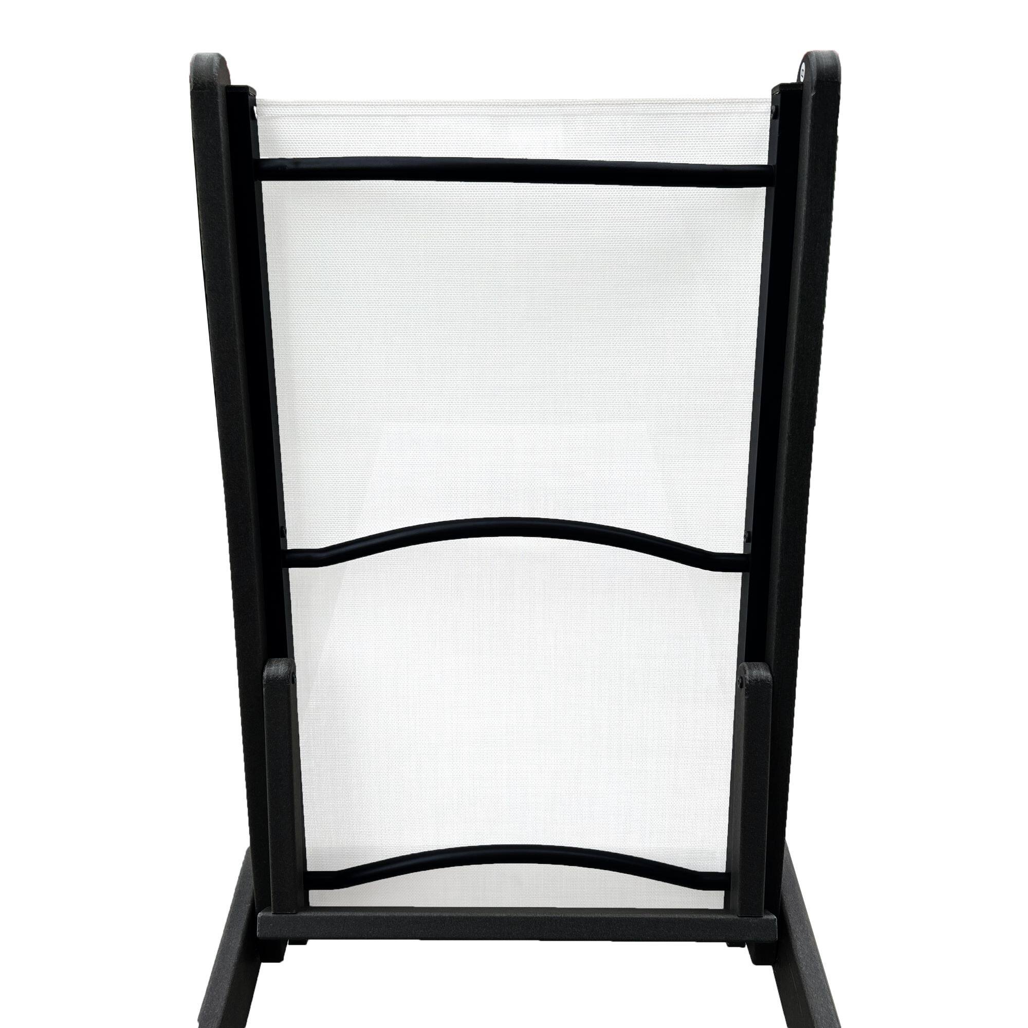 Alt View 3. LuXeo - Venice HDPE Chaise Lounge (Set of 2) - Black.