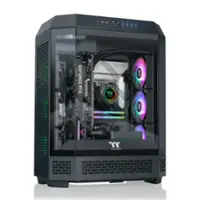 Thermaltake - Reactor 9880 Gaming Desktop AMD Ryzen 7 9800X3D 32GB DDR5 RGB Memory, NVIDIA GeForce RTX 5080, 2TB NVMe M.2 - Black - Front_Zoom