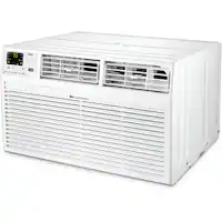 TCL - 450 Sq. Ft. 10,000 BTU Smart Through-the-Wall Air Conditioner with Wi-Fi and Remote - White - Front_Zoom