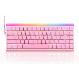 AULA - Hero68 HE 60-Key Wired Hall Effect Gaming Keyboard, RGB, Rapid Trigger and Response, Adjustable Actuation - Pink