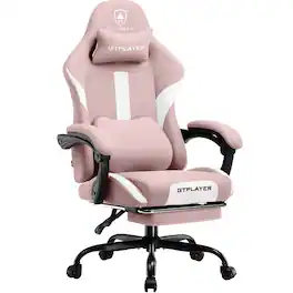 GTPlayer - Gaming Chair Breathable Fabric Ergonomic Computer Desk Chair - Pink