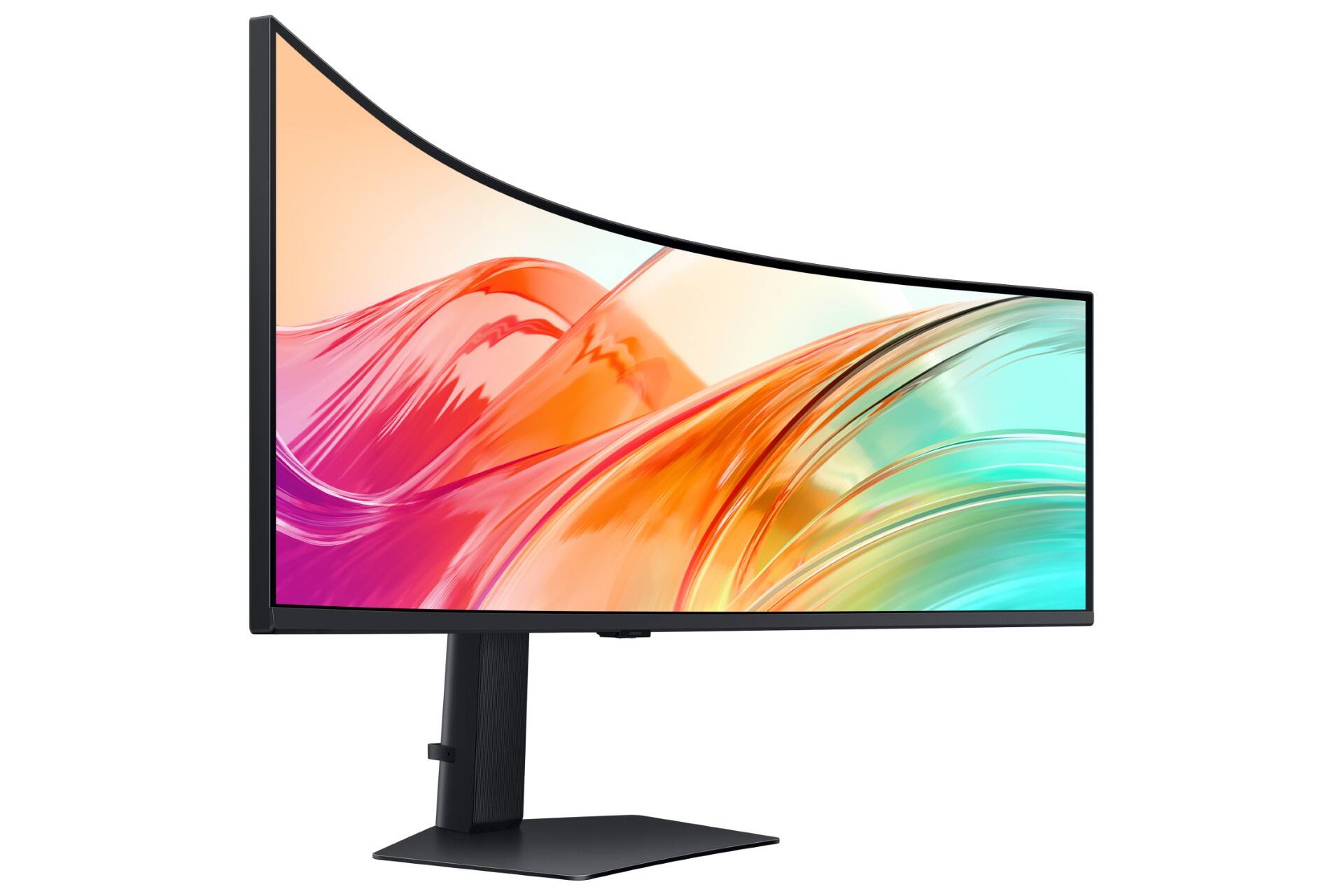 Back. Samsung - Samsung 49" QHD 120Hz Business Curved Ultra-wide Monitor (HDMI, DisplayPort and USB-C), Black - Black.