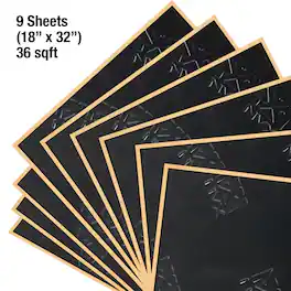 NVX - SDBBP40 Stealth Black 90 mil Thick 36 sqft. Audio Noise Vibration Insulation and Sound Deadener (Nine 18” x 32” Sheets)