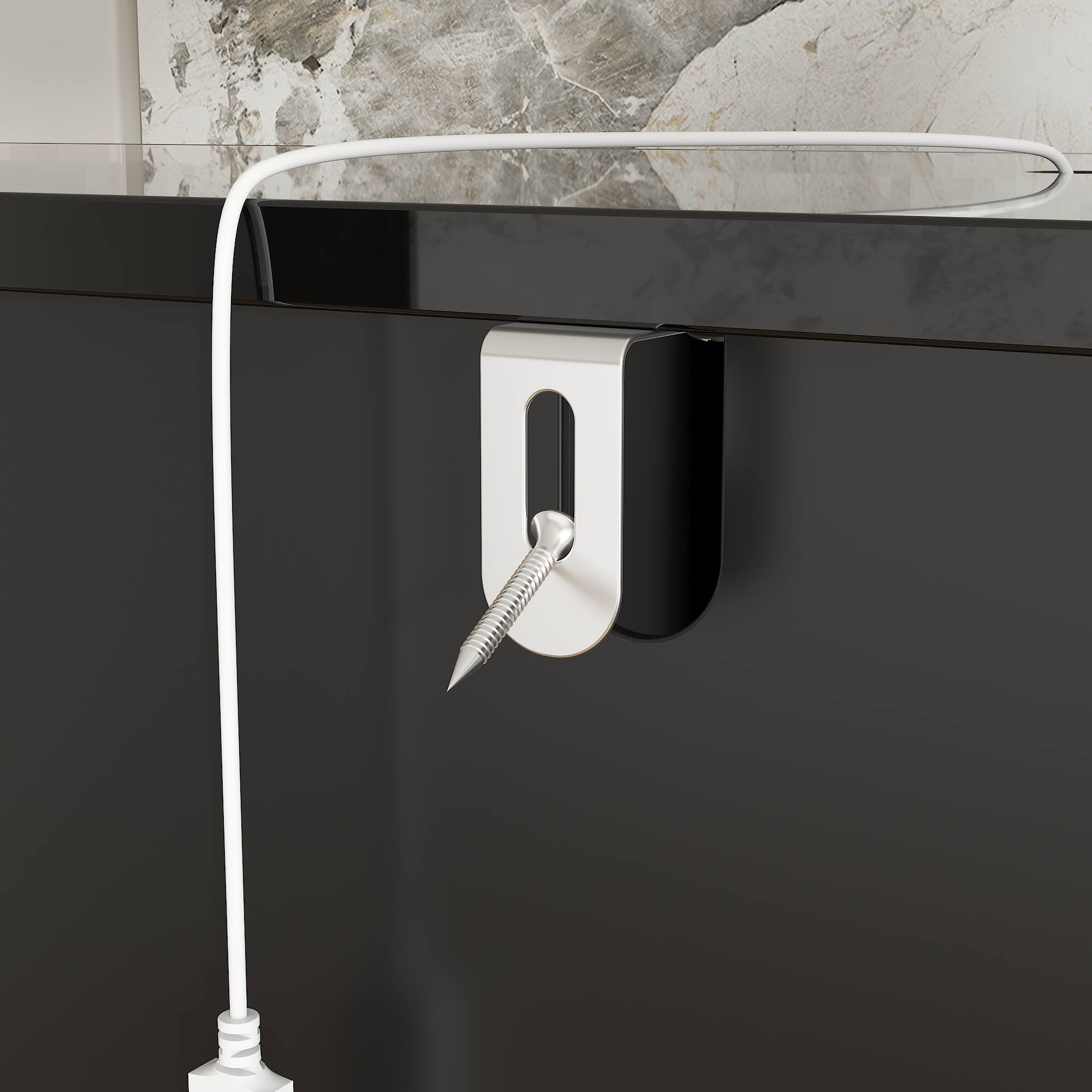 Alt View 5. Famapy - LED Lighted Display Storage Cabinet – Showcase Collectibles, Books & Figurines with Adjustable Shelves - Black & Brown.