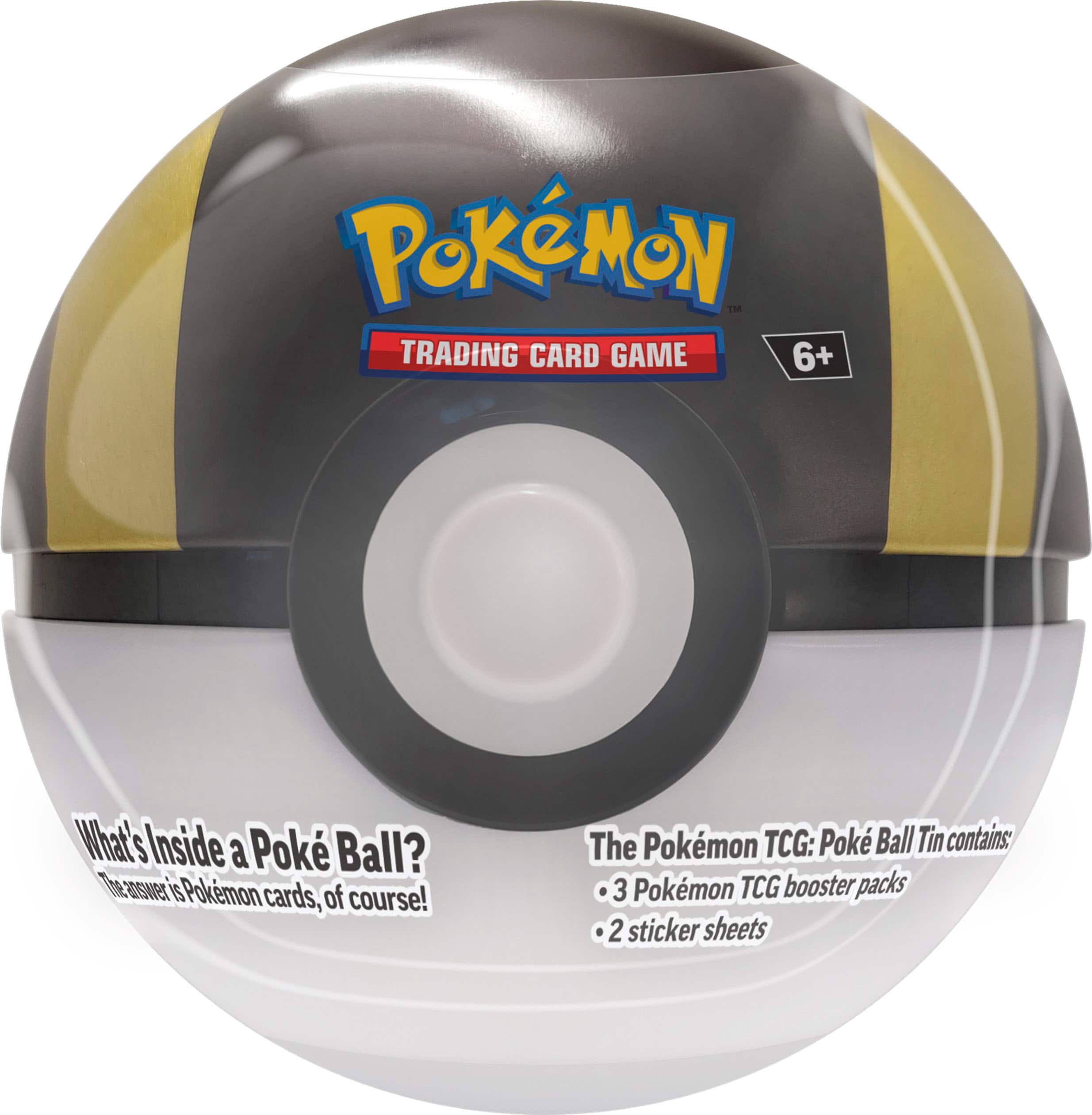 Pokemon Trading Card Game 6+ What's Inside a Poke Ball? The answer is Pokemon cards, of course! The Pokemon TCG: Poke Ball Tin contains 3 Pokemon TCG booster packs and 2 sticker sheets.