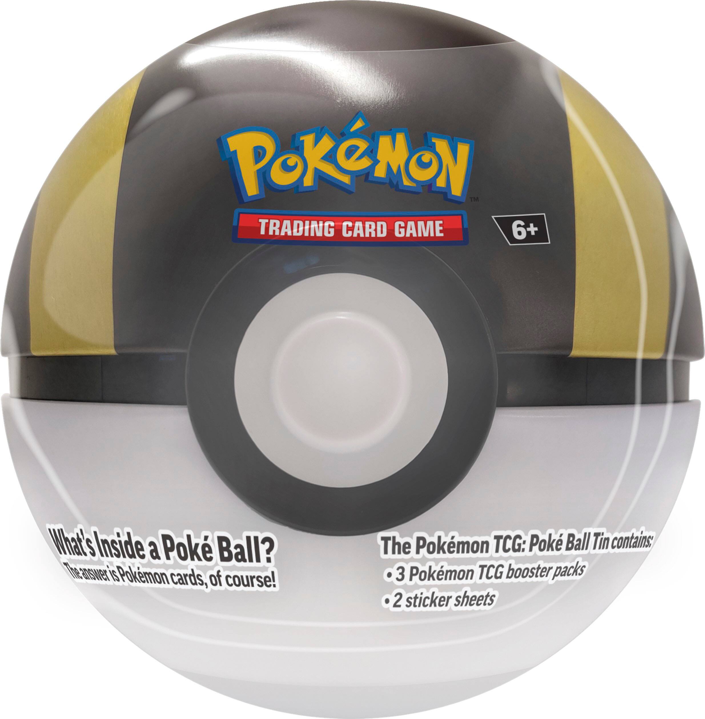 Pokemon Trading Card Game 6+ What's Inside a Poke Ball? The answer is Pokemon cards, of course! The Pokemon TCG: Poke Ball Tin contains 3 Pokemon TCG booster packs and 2 sticker sheets.