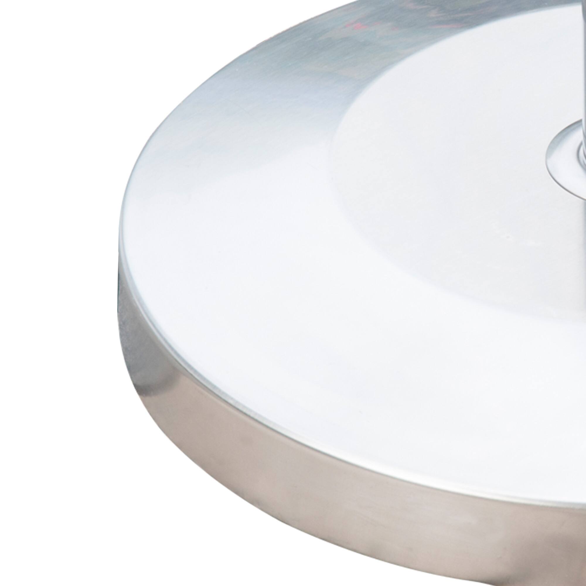 Alt View 4. Outsunny - 55lb Round Stainless Steel Outdoor Patio Umbrella Stand Base with Heavy Cement Bottom & Mirror Finish - Silver.